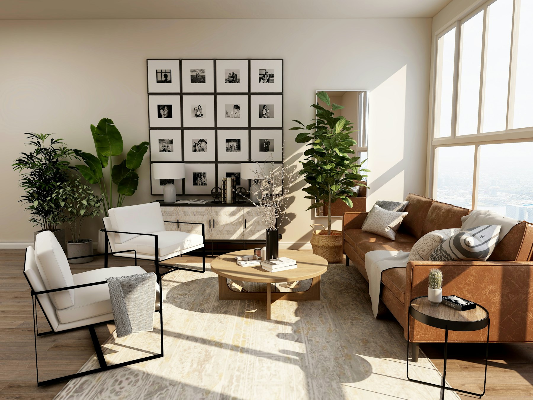 Bright, sun-filled living room of a Colorado home